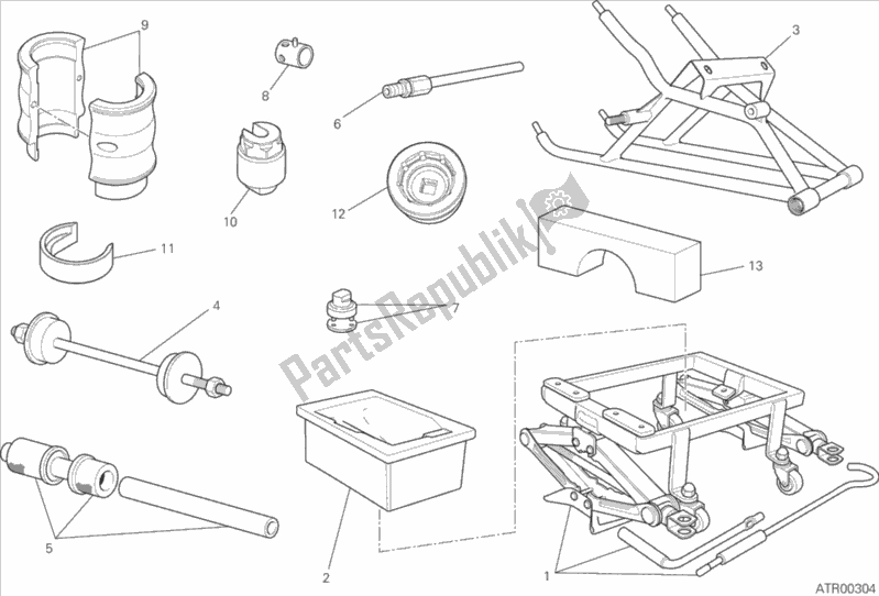 Tutte le parti per il 01c - Strumenti Di Servizio Per Officina del Ducati Superbike 959 Panigale ABS Thailand 2017